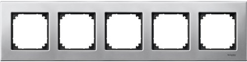 Рамка универсальная Schneider Electric Merten M-Elegance 5-м. металл платина серебро картинка